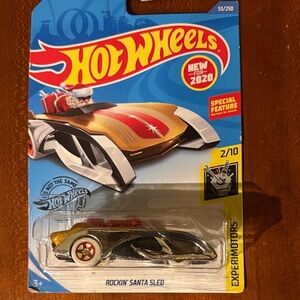 Rockin' Santa Sled Toy Car - Gold and Red